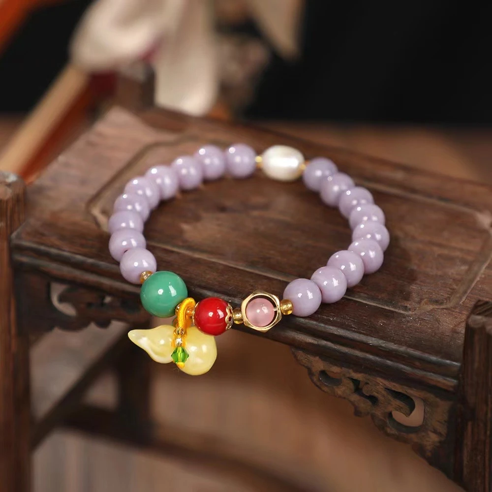 直播过款新中式精致手工串珠工艺品单圈