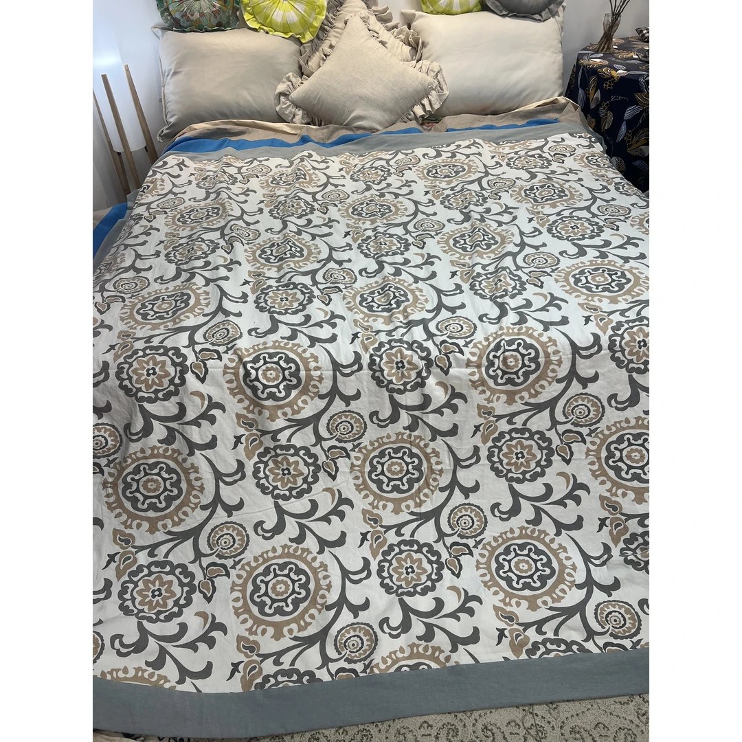 <扶摇>汉麻雨露宫廷风叉角盖毯床单