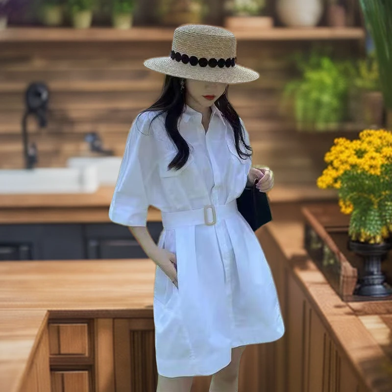 600-699链接 夏季女士裙 小个子收腰连衣裙