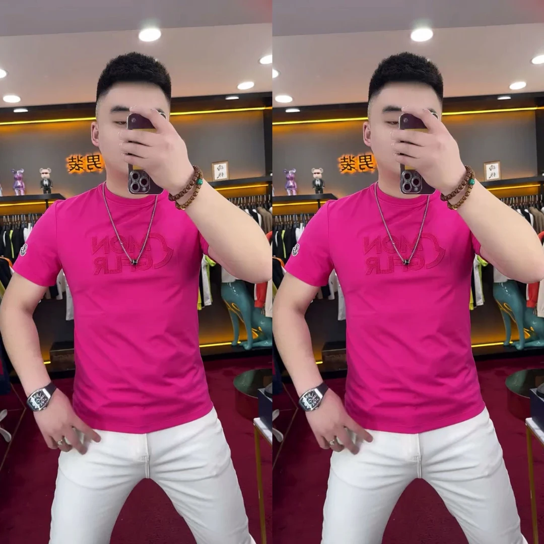 【现货】33428男士夏季新品时尚短袖修身圆领T恤衫轻奢欧货潮流半袖