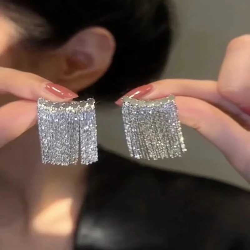 落日银河！气质百搭流苏耳钉女独特小众夸张耳环高级感设计耳饰女