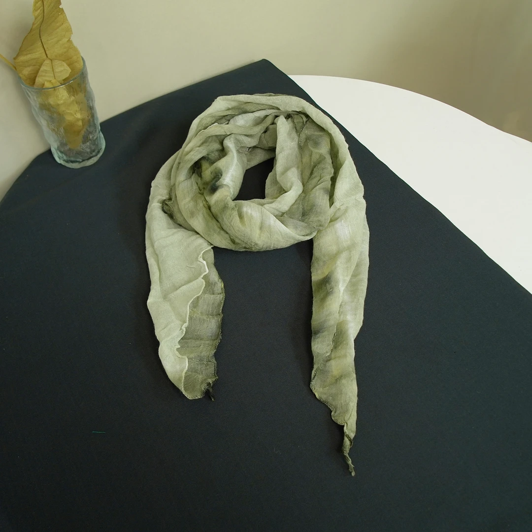 【去野知物】｜花小满｜宝藏店铺时尚四色棉麻春夏秋冬扎染小披肩