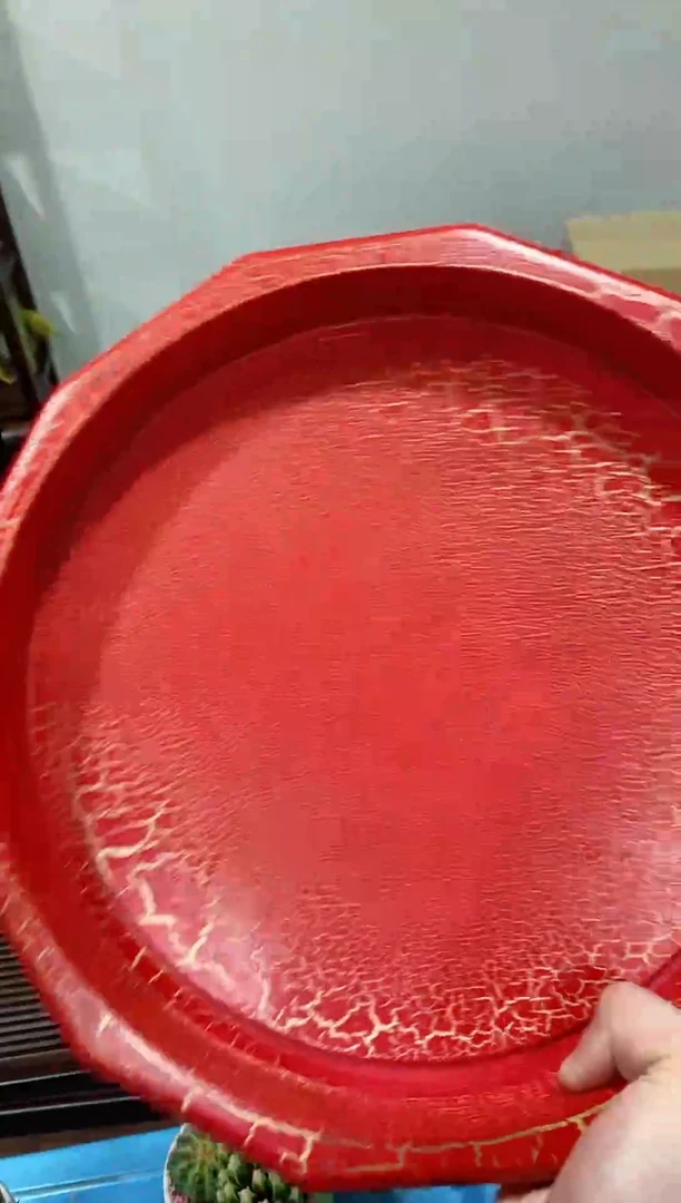 【闪购商品】竹红色圆形茶托架 微瑕