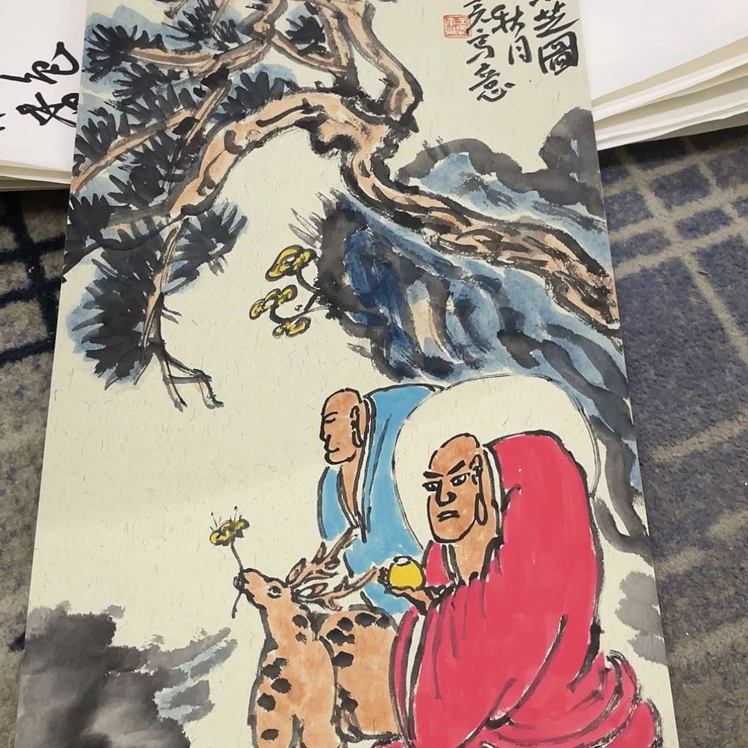绘画春**雨绘画作品卡纸3333