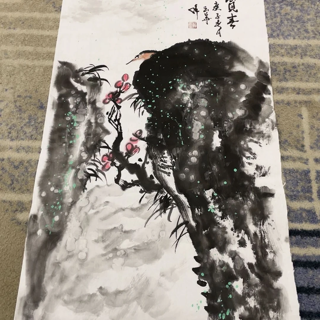 书法孙玉华老师四尺四开花鸟作品44