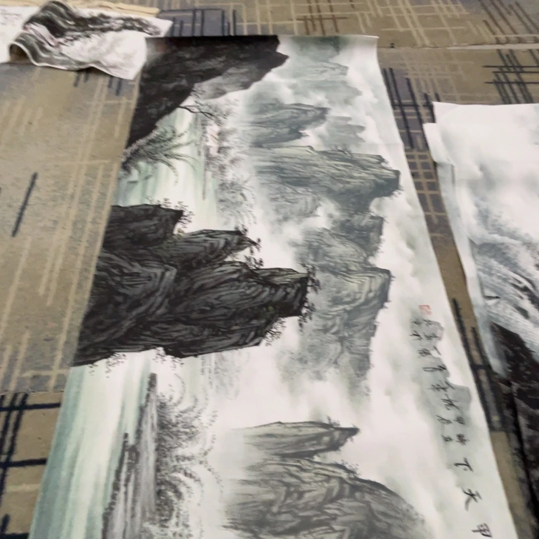 绘画田*华宋一帜老师四尺山水222