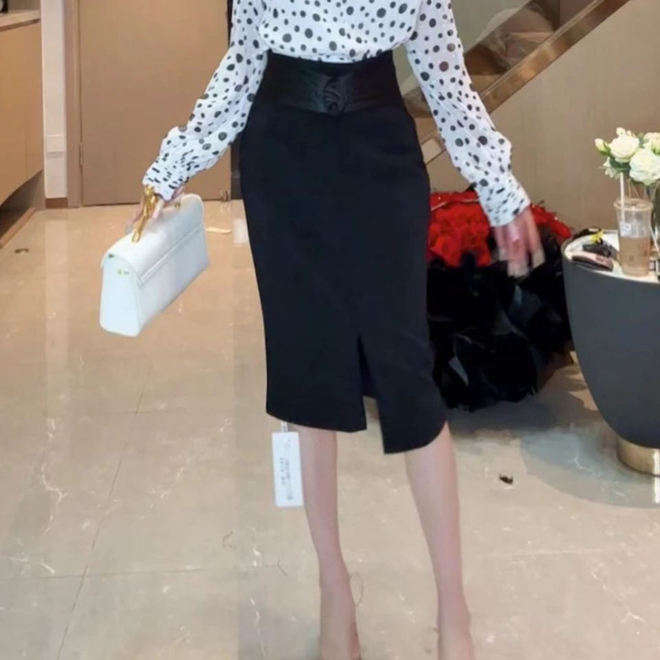 玛内服饰-2024-秋冬法式气质修身显瘦半身裙