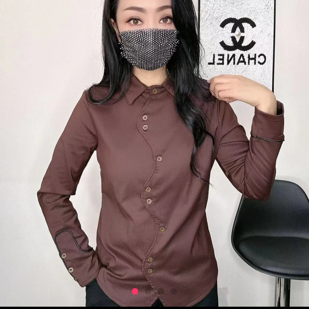 X895加绒保暖秋冬季百搭女装衬衫