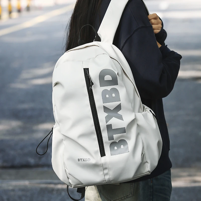 双肩包女2024新款大学生书包初中高中男生潮流旅游背包通勤电脑包