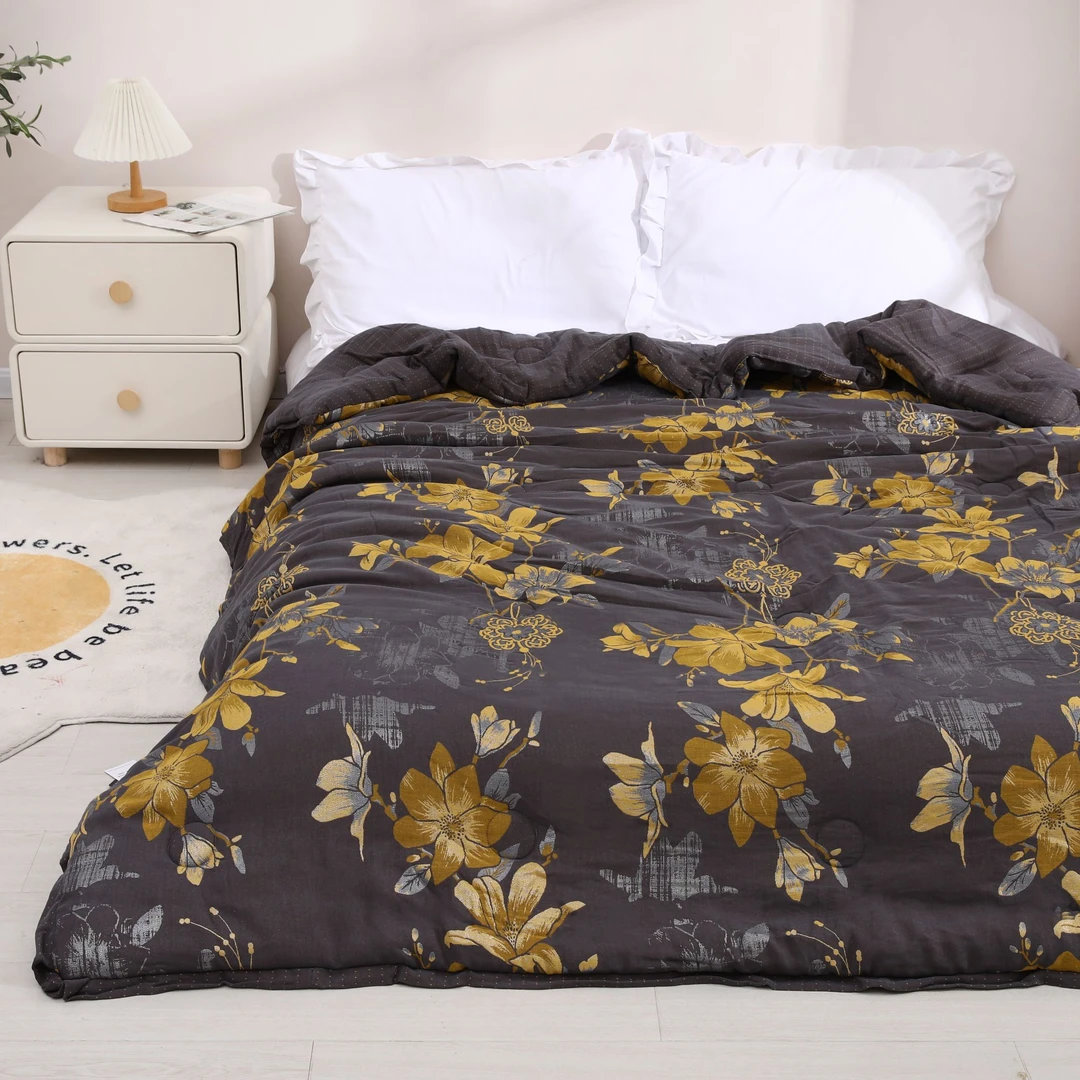 1.5*200米 双层有氧色纱纯棉被子-玉兰花