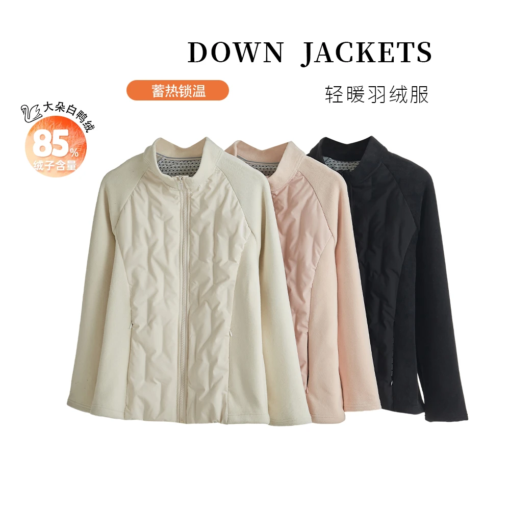 轻薄高绒量女款三防90白鸭绒石墨烯小蛮腰羽绒服加绒保暖羽绒服Y7