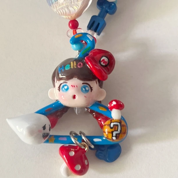 创意卡通可爱娃娃手机链挂件挂绳珠子补邮费拉布布拉布布包包挂件