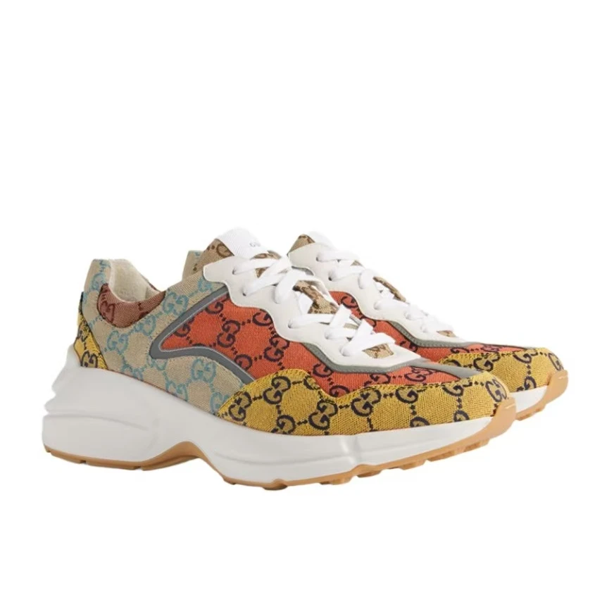 GUCCI/古驰男女款老爹鞋经典老花拼色鞋子