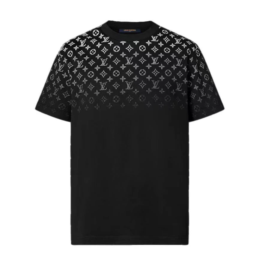 全新未使用 LouisVuitton/路易威登 满印logo印花渐变短袖
