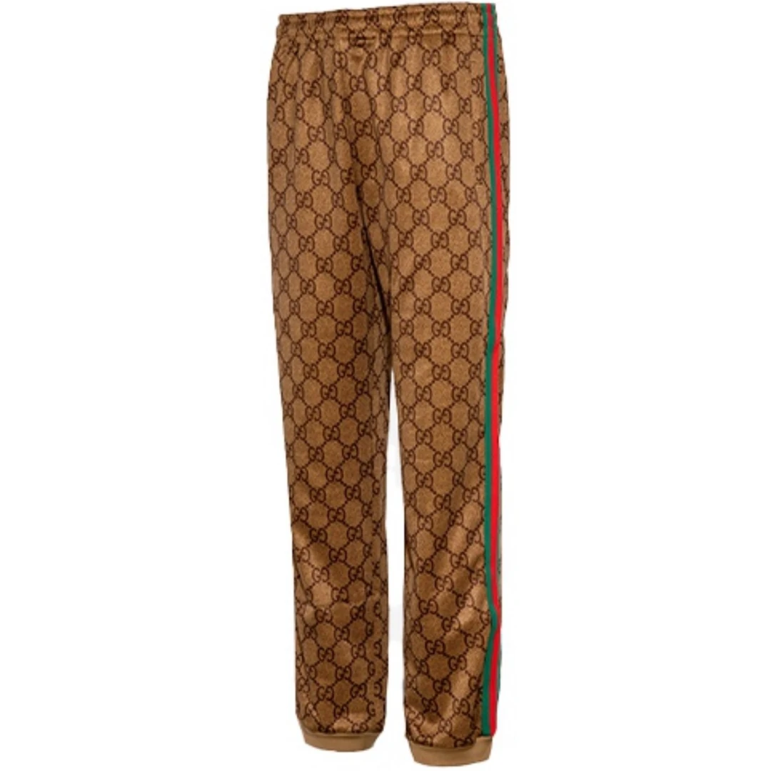 全新未使用 GUCCI/古驰 老花满印logo运动长裤男女款休闲运动卫裤