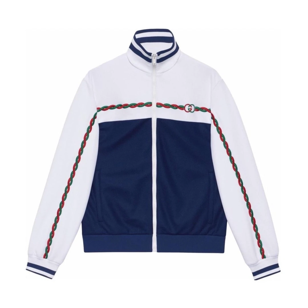 未使用 GUCCI/古驰 古驰Gucci拼色织带保暖秋冬休闲运动夹克外套