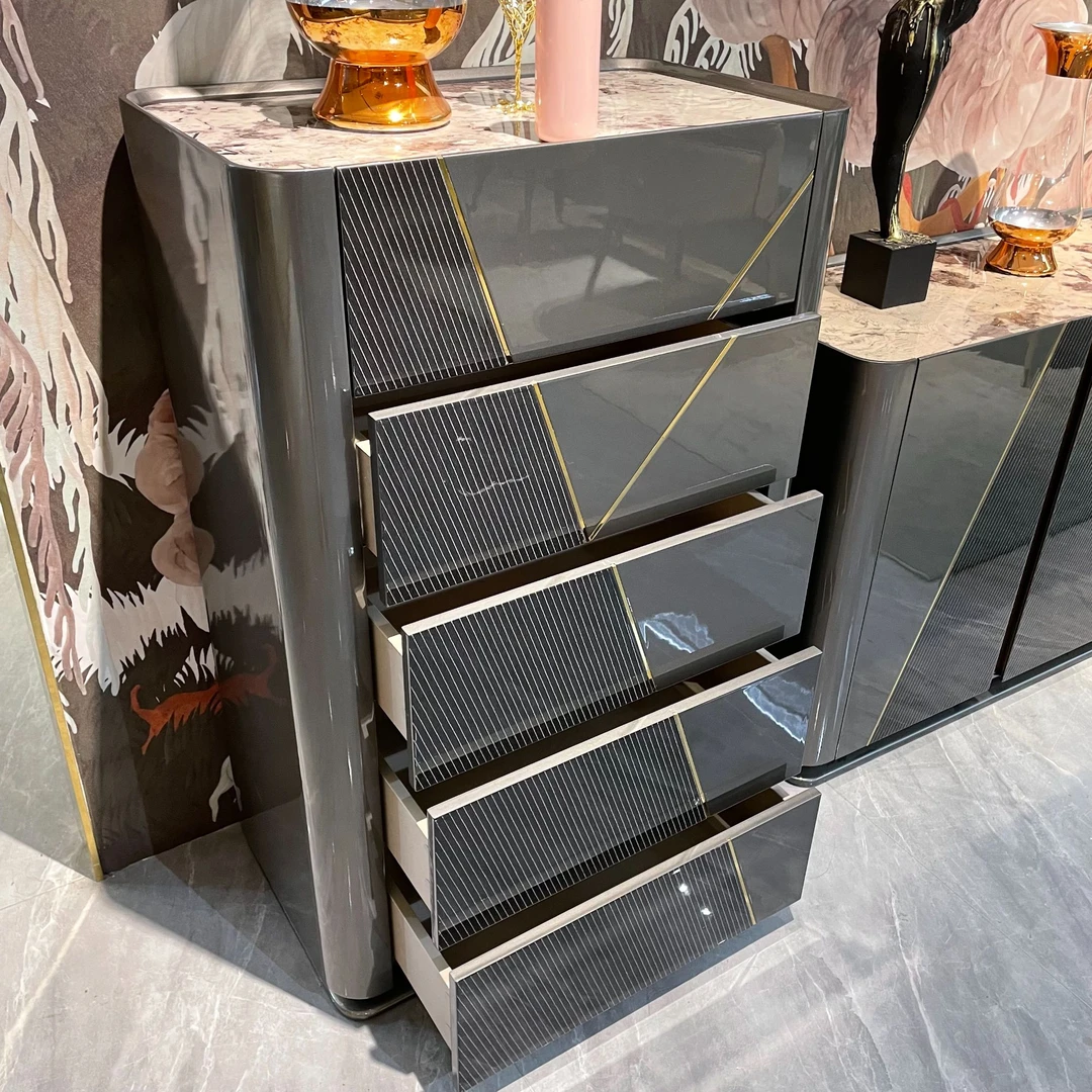 豪宅轻奢五斗柜【宽75 深45 高116】客厅家用门厅隔断储物柜