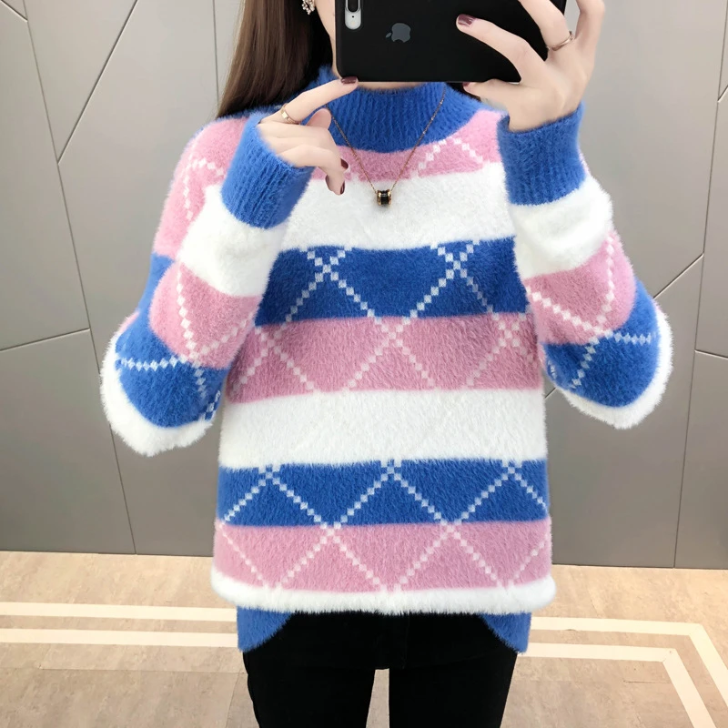 打底冬季毛衣女装秋冬新款宽松洋气百搭少女打底针织衫