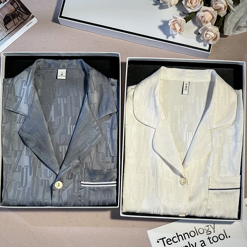 Sifuma/斯服玛《字母》情侣睡衣女款爆款2025新款夏季冰丝可外穿