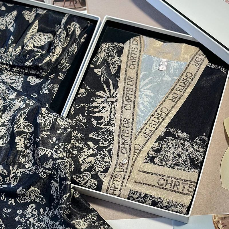 Sifuma/斯服玛《蝶恋花2.0》春秋睡衣女款爆款2025新款长袖三件套