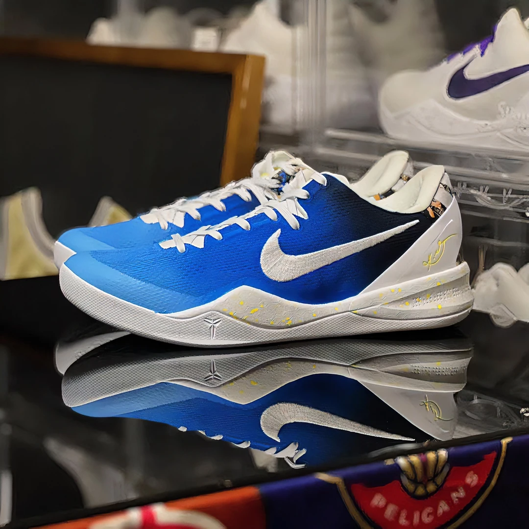 【Jelly實戰定製】NikeZoom科比8"CURRY"美式实战低帮篮球鞋北卡蓝