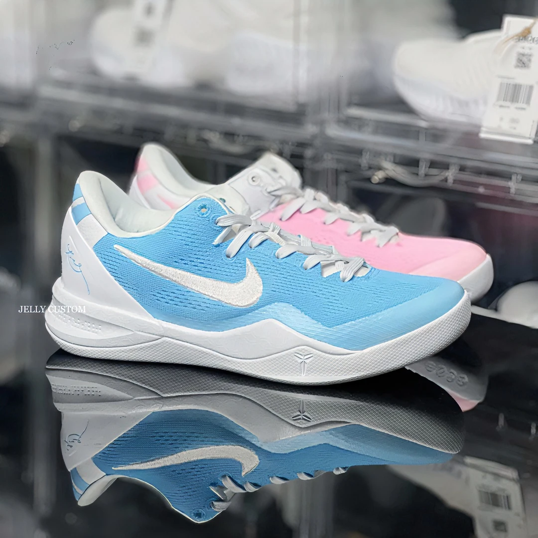【Jelly 實戰定製】Nike Zoom Kobe8  “蓝粉鸳鸯” 低帮美式定制球鞋