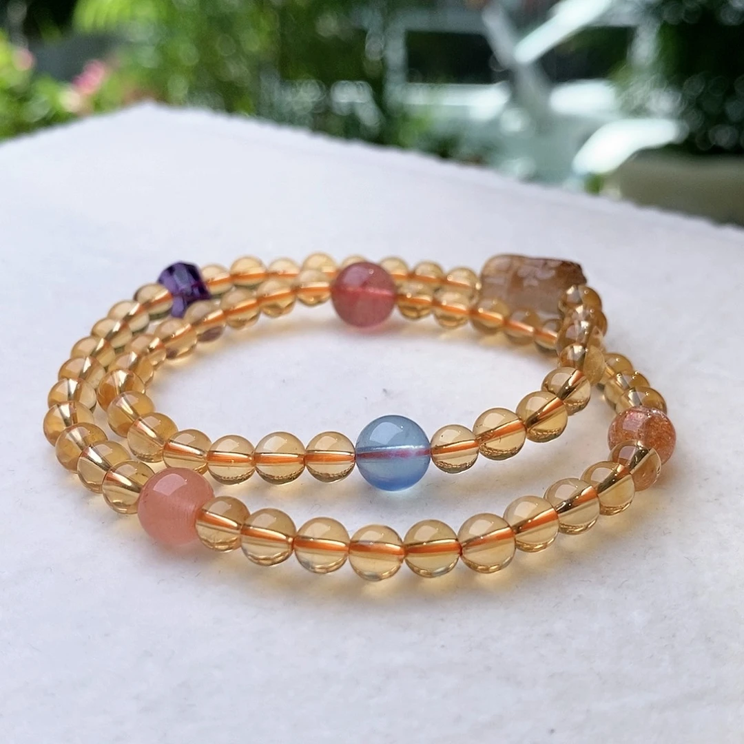 水晶手链未镶嵌两圈手链