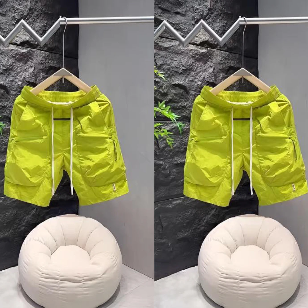 【大狗】2024年夏季男百搭时尚五分工装短裤纯色沙滩裤速干薄款休闲