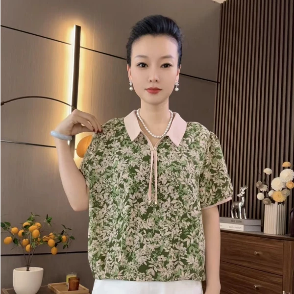 〖绿玫瑰〗2025新款时尚遮肉显瘦衬衫上衣洋气百搭