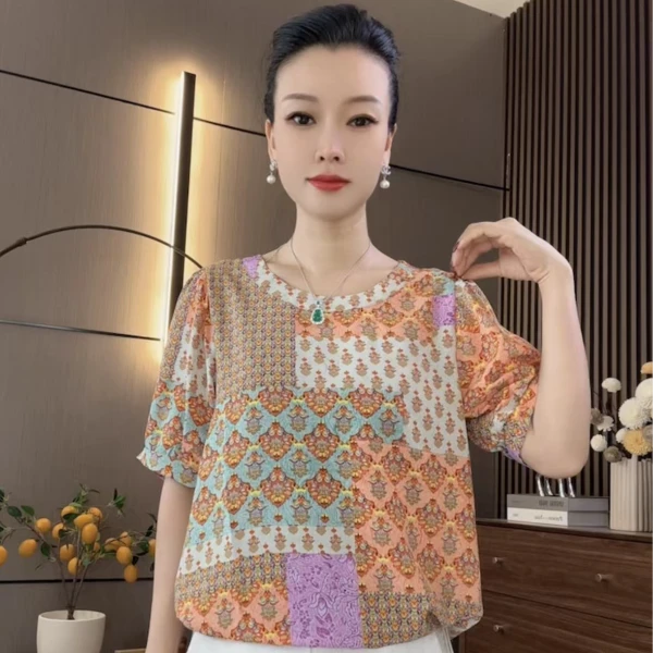 406〖波西米亚〗2025新款时尚遮肉显瘦衬衫上衣洋气百搭