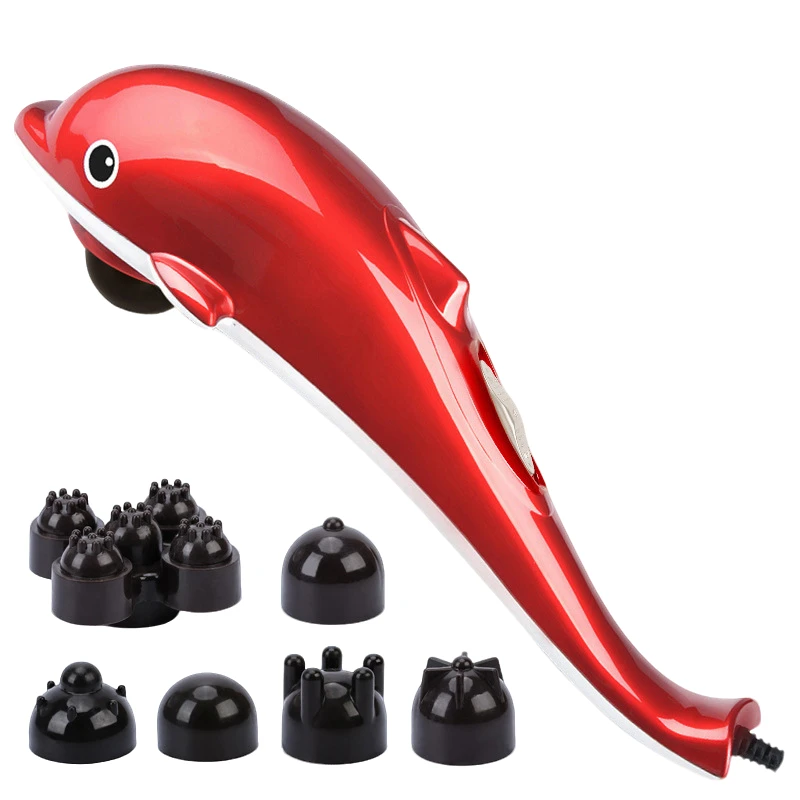 海豚按摩棒多功能腰部腿部按摩捶电动拍打捶背疏通经络肩颈按摩仪