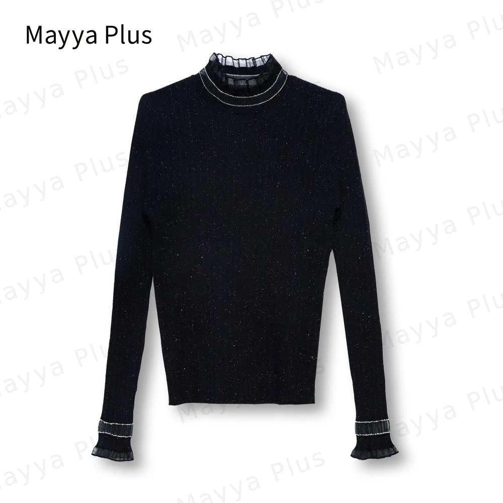 【白月光】Mayya Plus时尚新品气质显瘦百搭款热力感针织衫32347590