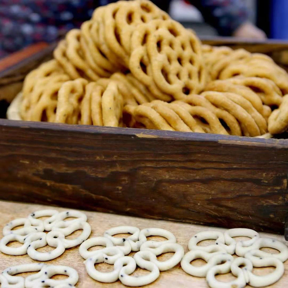 湖南特产郴州套花桃花酥农家纯手工汝城糍花传统年货韶关糖环450g