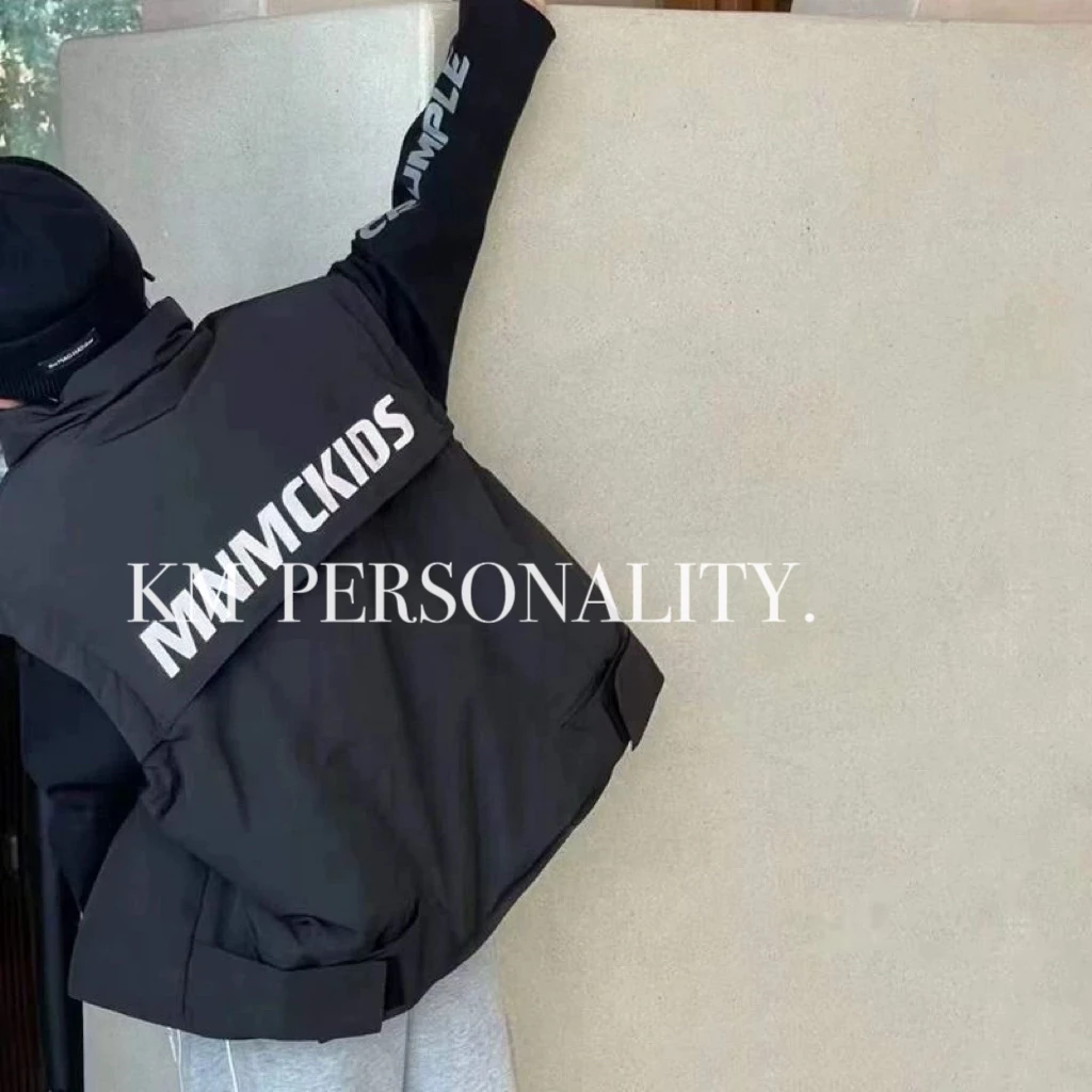 KM PERSONALITY 2024韩系定制秋冬儿童重工潮酷棉马甲 2109