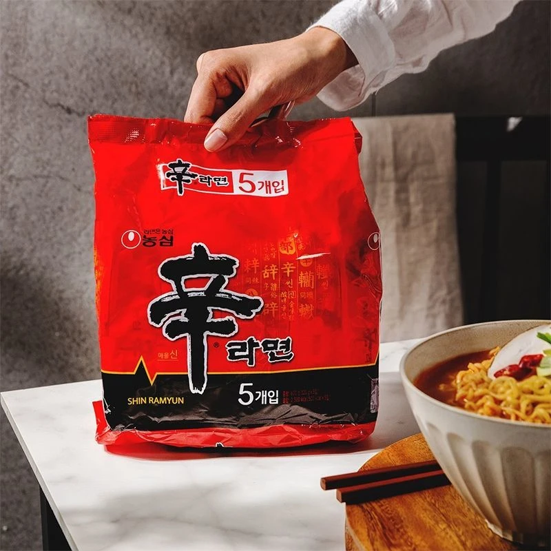 韩国进口农心辛拉面方便速食韩国泡面120g*5