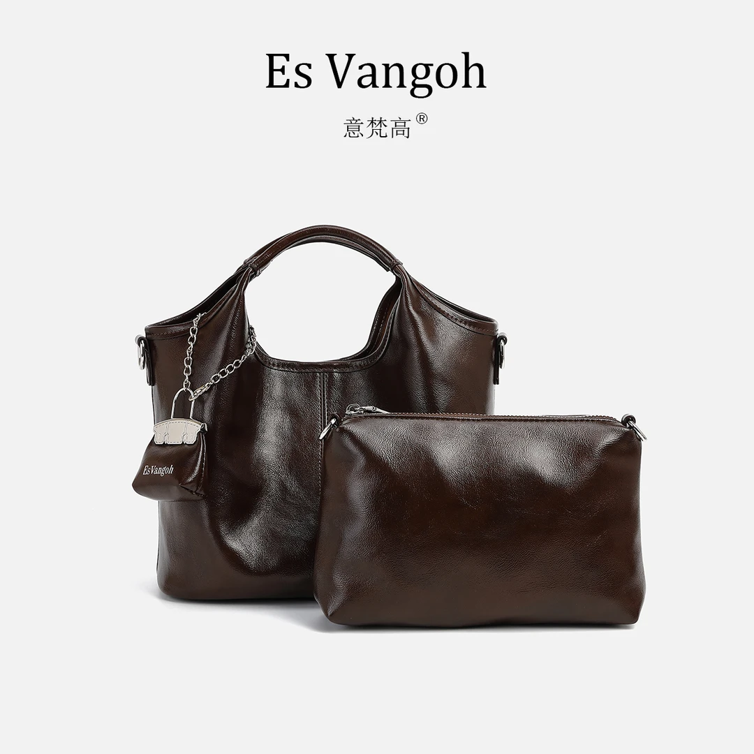 EsVangoh/意梵高  2024新款潮流百搭韩版手提单肩斜挎包（送小包）
