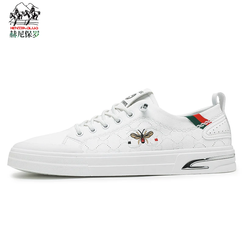 赫尼保罗四季透气男士休闲百搭低帮小白鞋轻奢板鞋男鞋秋季透气