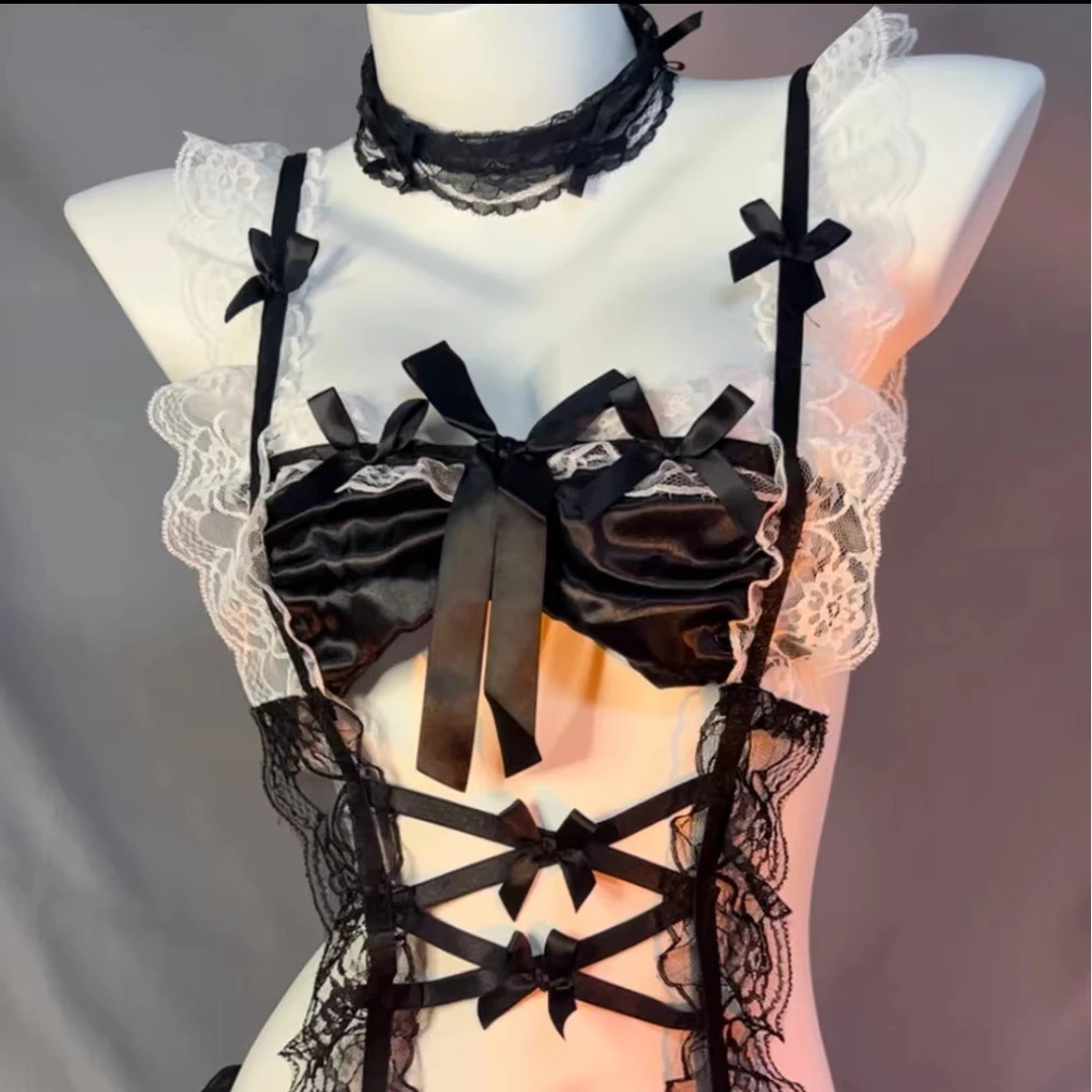 性感制服免脱网纱蓬蓬裙纯欲镂空诱惑制服套装洛丽塔显瘦lolita