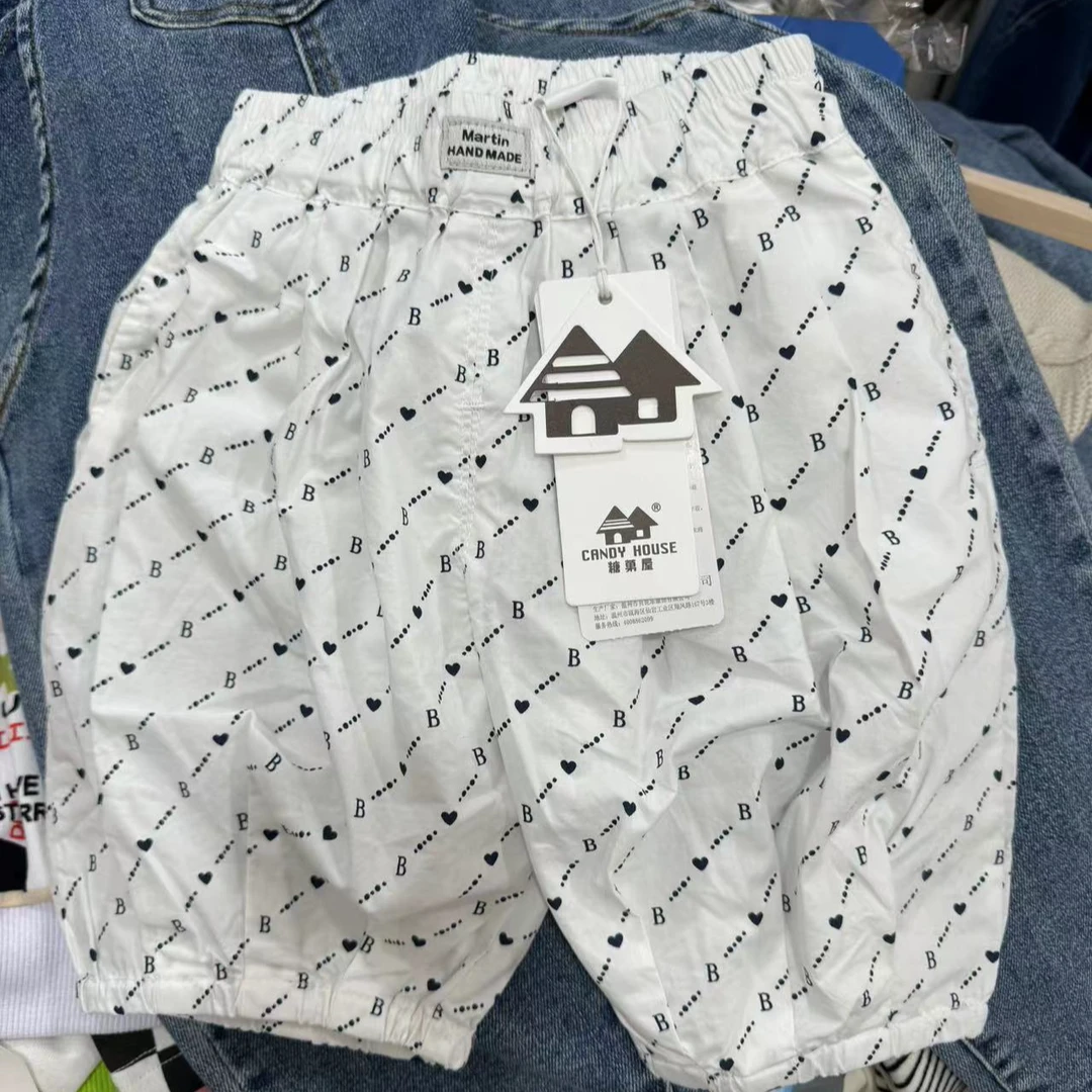 （新河大小宝童装）默认微瑕 完美主义者绕道 抢拍发袜子 白色短裤