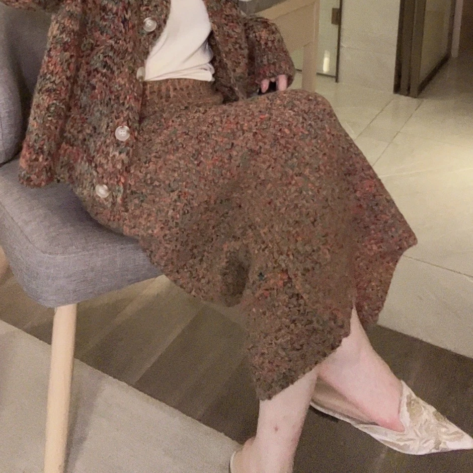 悦悦专属●复古彩色时尚冬季毛衣半身裙S029