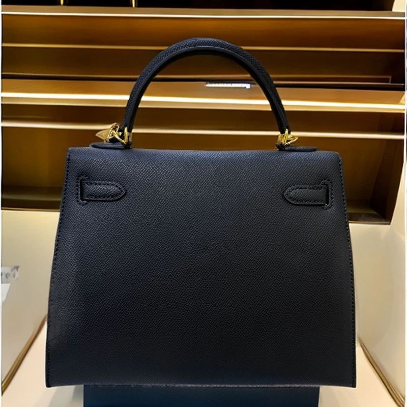 WEAGICHN2024秋冬新款手掌纹凯莉包链条单肩斜跨手提牛皮女包