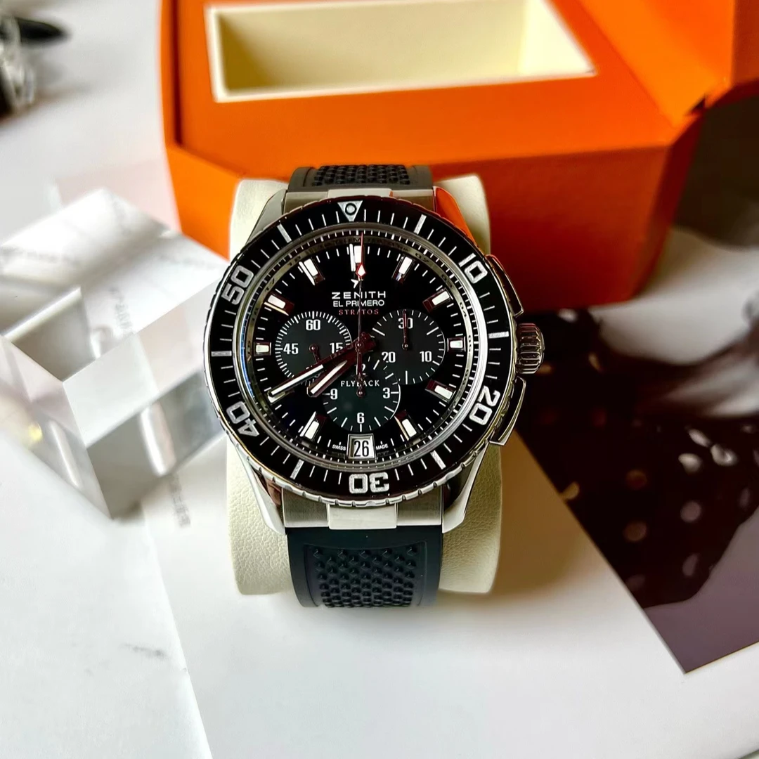 95新 Zenith/真力时  自动机械机芯 精钢 45.5毫米 专柜价 58000