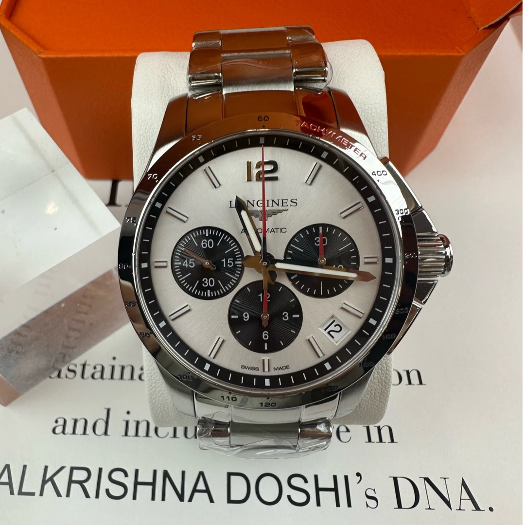 95新 Longines/浪琴 L3.697.4.06.6 自动机械 44.5MM 专柜价2万多