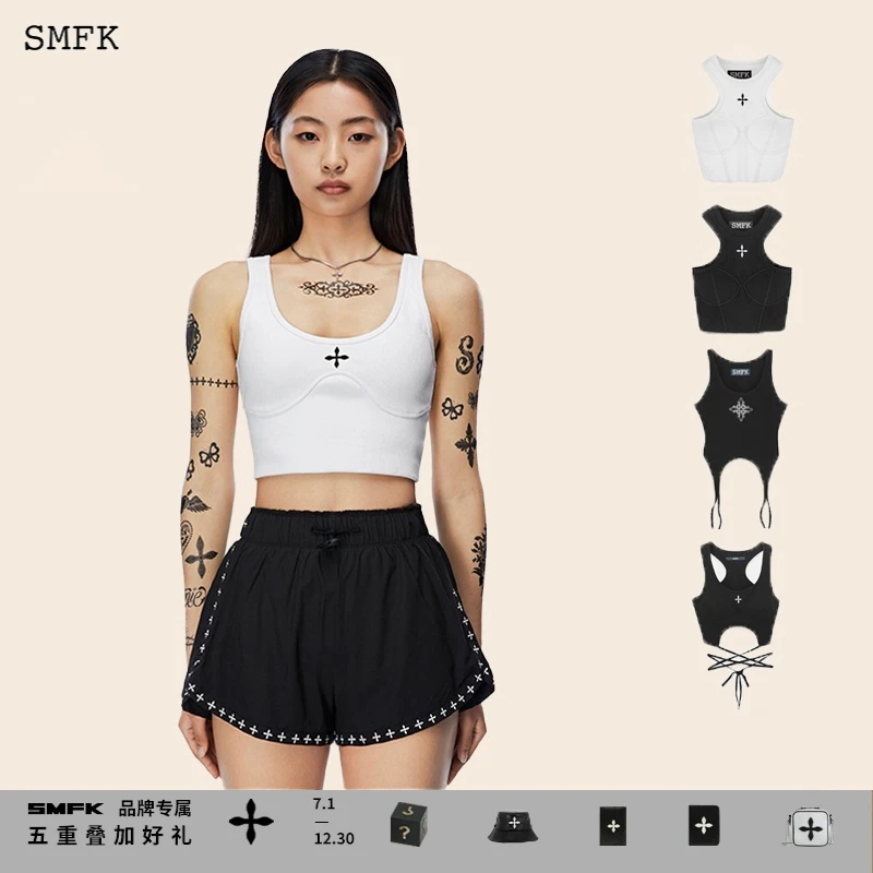 SMFK短款吊带打底背心内搭潮流百搭UFT03BW 6款合集