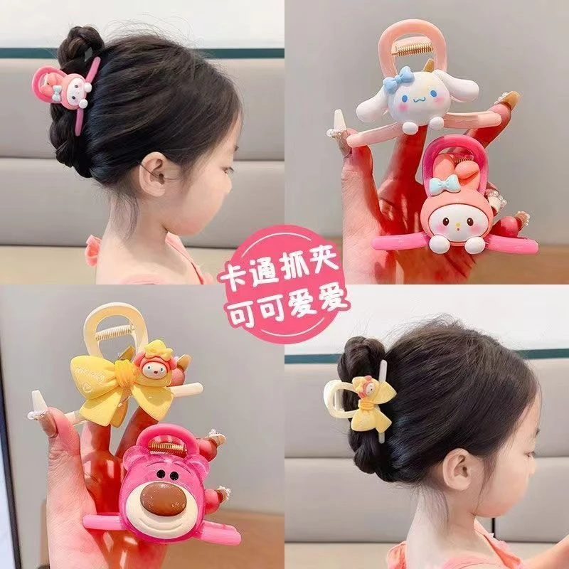 儿童卡通可爱抓夹女童丸子头盘发爪夹小女孩后脑勺公主头饰发饰