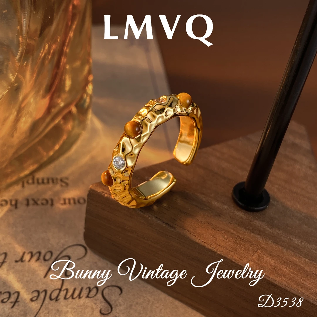 镀K金D3538 法★【湖光美拉德】春LMVQ 罗曼维奇  戒指