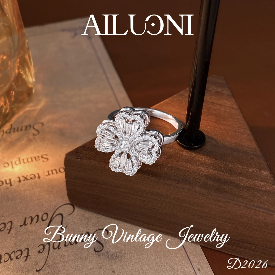 D2026 法★【冰雪四叶草】春AILUONI 爱洛妮 戒指