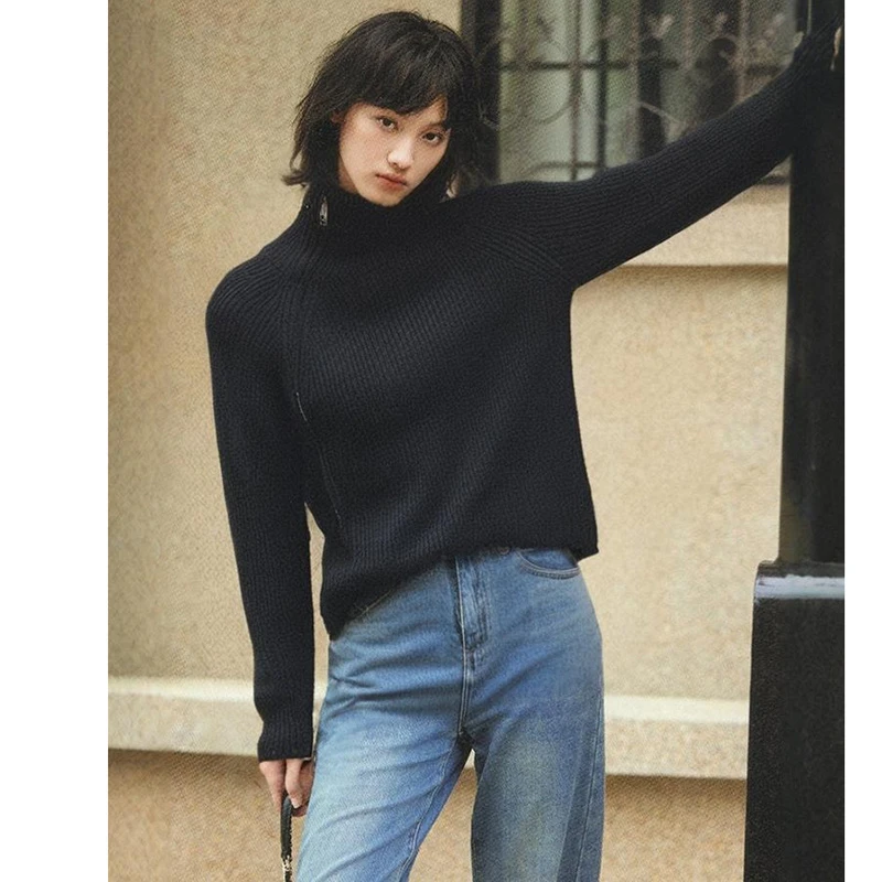 39197【依系列】拉链毛衣针织3I821283D