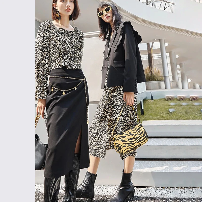 32262【N系列】碎花小众性感连衣裙W23C2L1327