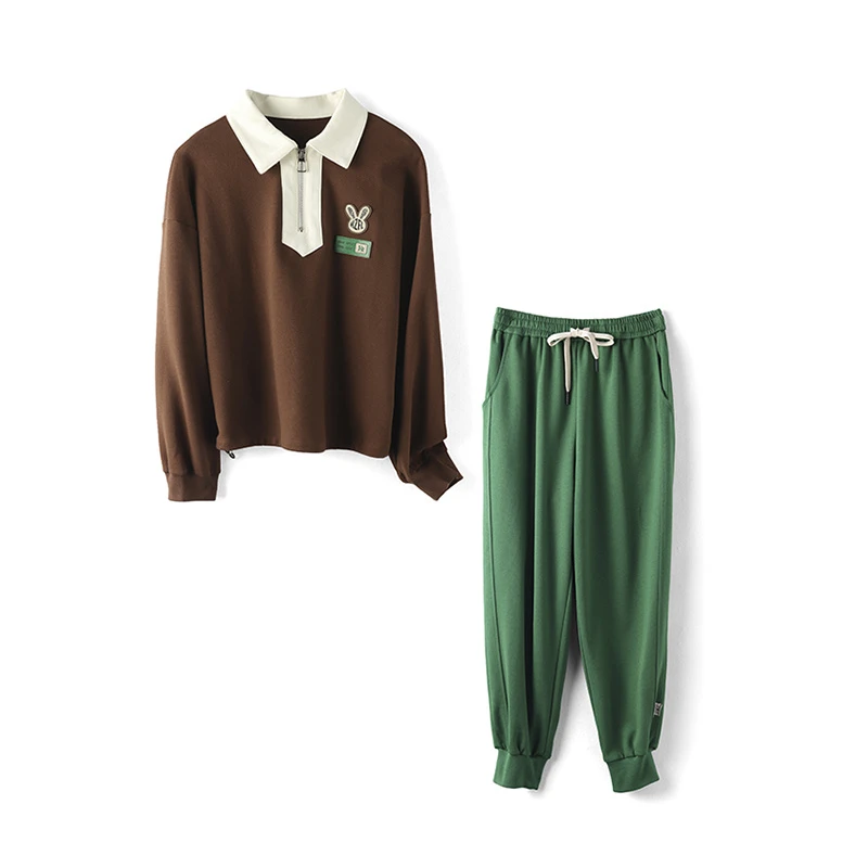 34039【觅系列】半拉链撞色翻领卫衣33MJ237B086